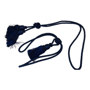 Navy Blue Tie Back Tassels - Set of 2