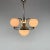 Art Deco Chrome & Milk Glass Chandelier, 1930s For Sale - Image 3 of 11