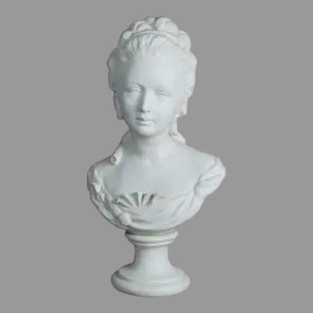 Late 19th Century French Louis XV Sevres Parian Ware Sculpture Bust of Marie Antoinett Signed L. Badessi C1880 For Sale - Image 6 of 10