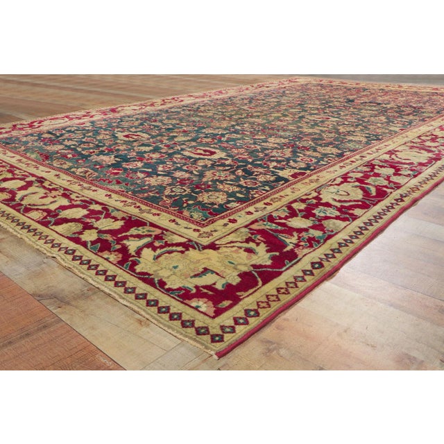 Antique Indian Agra Rug, 08'10 X 14'08 For Sale In Dallas - Image 6 of 10