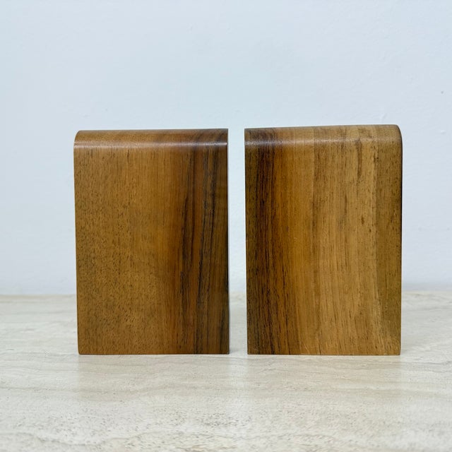 Wood Vintage Wood Bookends, 1970s, Set of 2 For Sale - Image 7 of 12