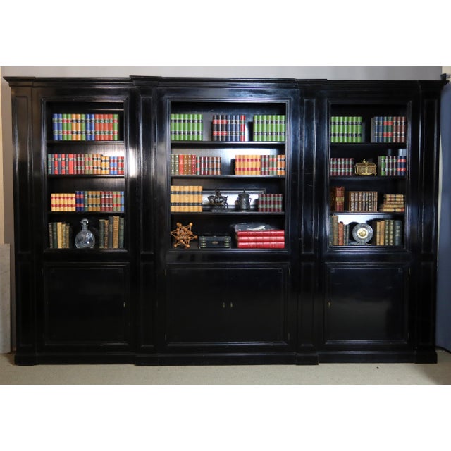 Wood Large Bookcase from Maison Jansen, 1980s For Sale - Image 7 of 15