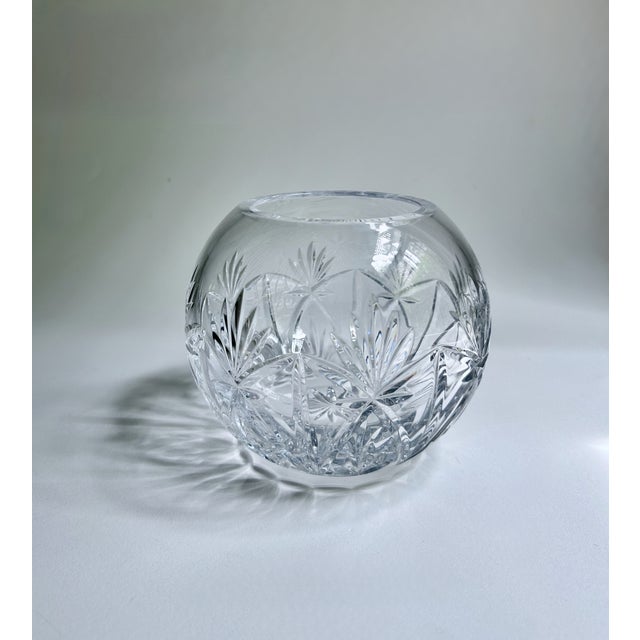 Vintage Atlantis "Catalina" Cut Clear Crystal Rose Bowl - Vase For Sale - Image 12 of 12