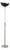 Modern Luna Bella Torchiere Floor Lamp 70" H - Matte Black/Silver Shade, Satin Nickel Body, Modern Design, Dimmable, Bulb Included For Sale