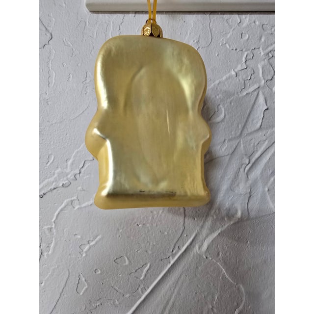 2000 - 2009 Authentic Inge-Glas Germany Hand-Blown Glass Santa in Armchair Ornament For Sale - Image 5 of 12