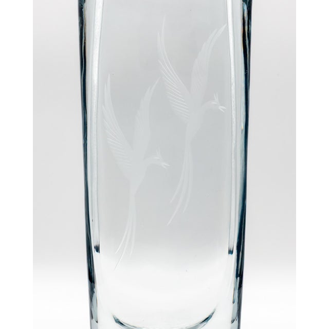 1970s Birds of Eden Glass Vase attributed to Asta Strömberg for Strömbergshyttan, 1960s-70s For Sale - Image 5 of 11