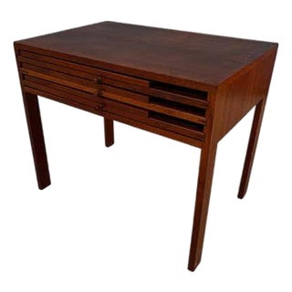 Mid 20th Century Illum Wikkelso Folding Table Set for CFC Silkeborg For Sale