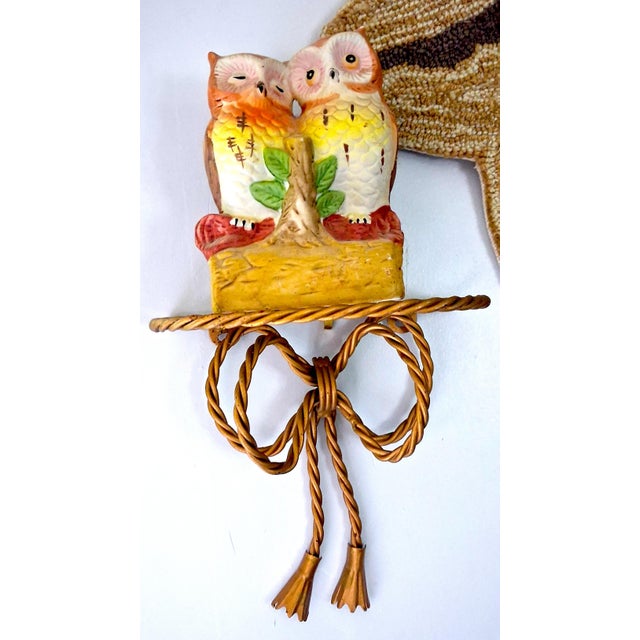 Pair of Vintage Italian Gilt Metal Rope & Bow Wall Shelves — Hollywood Regency, 1960s–70s For Sale In Raleigh - Image 6 of 6