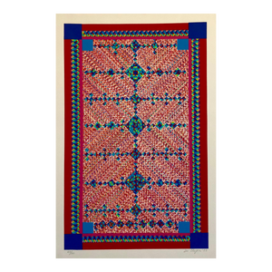 Dee Shapiro, Quilt or Persian Rug Serigraph Pattern and Decoration Feminist Lithograph Print, 1983
