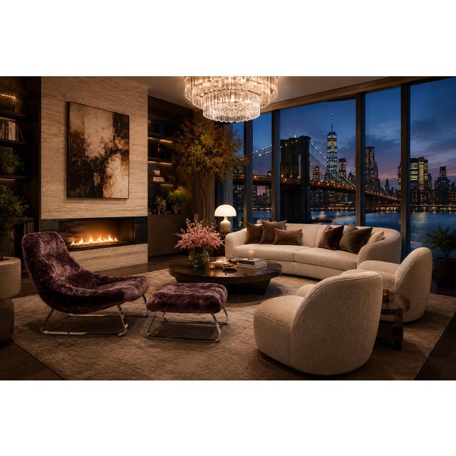 Designed by Percival Lafer, the MP-163 lounge chair with ottoman—often referred to as the Earth Chair—is distinguished as...
