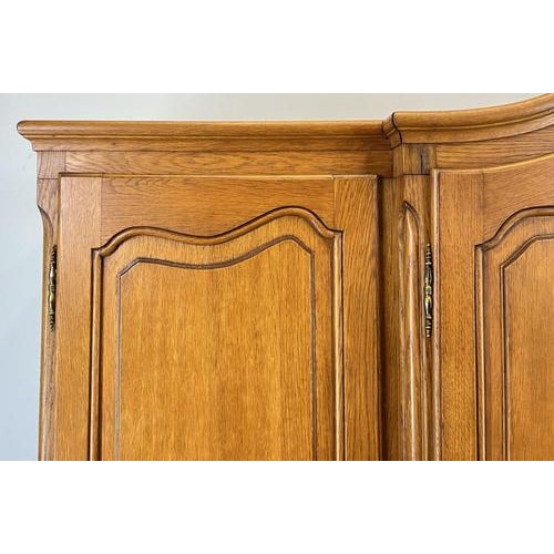 Vintage French Louis XVI Style Wardrobe in Oak For Sale - Image 5 of 14