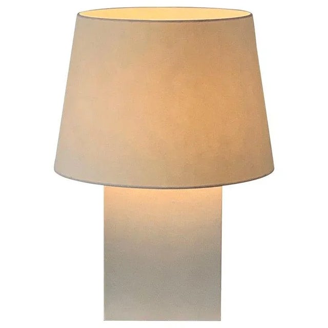 Large 'Bloc' parchment table lamp by Design Frères. Attractive European style shade mount with no apparent harp / final....