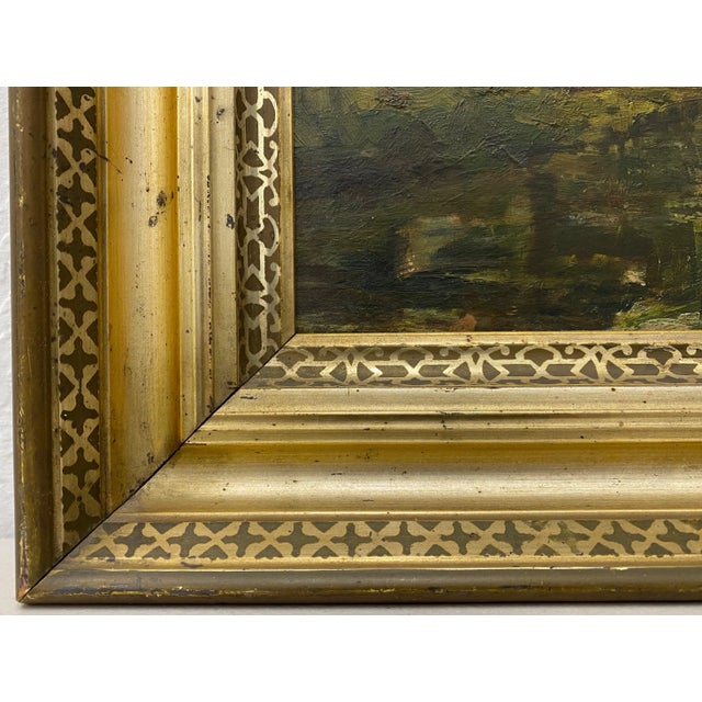 Country Village Oil Painting by P. Kramer C.1920 Chairish