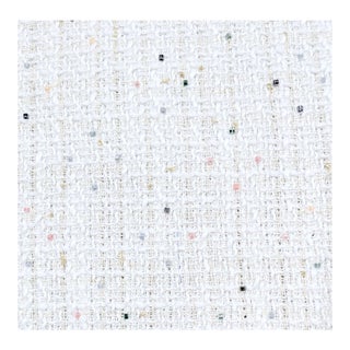 Vintage Hollywood Regency Voyage Maison Glass Bead Embellished "Sprinkle" Boucle Tweed Fabric- 7 Yards For Sale
