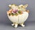 White Vintage Italian Ceramic Planter Cachepot With Hand Painted Flowers and Feet For Sale - Image 8 of 11