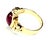 14k yellow gold oval ruby ring, 6.0 Grams TW. The dimensions of the ruby are approximately 11.5 mm x 7.5 mm. Approximately...