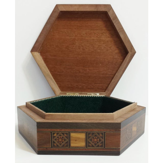 Hexagonal Wood Jewelry Box Chairish