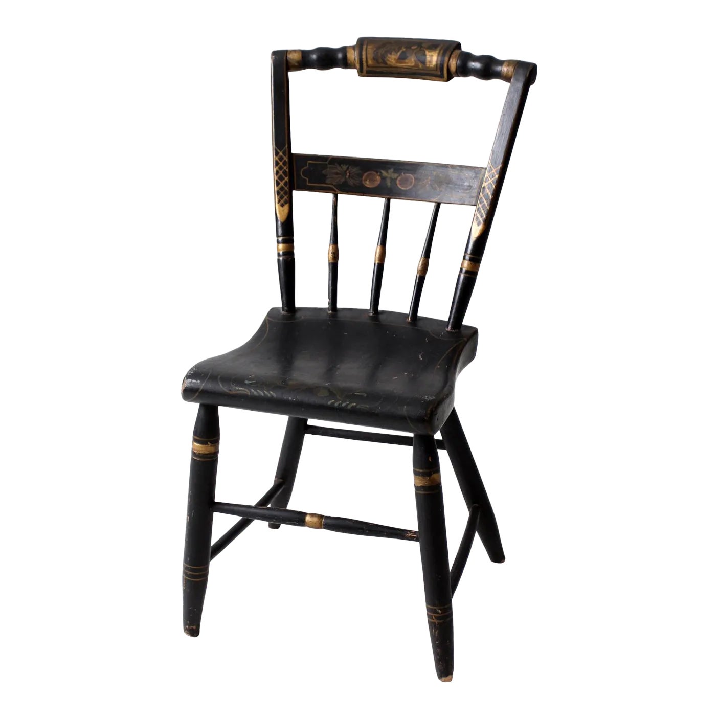 Antique Hitchock Style Chair | Chairish