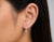 Modern Late 20th Century 14K White Gold Estate Diamond Inside Outside Hoop Earrings, Pair For Sale - Image 3 of 3