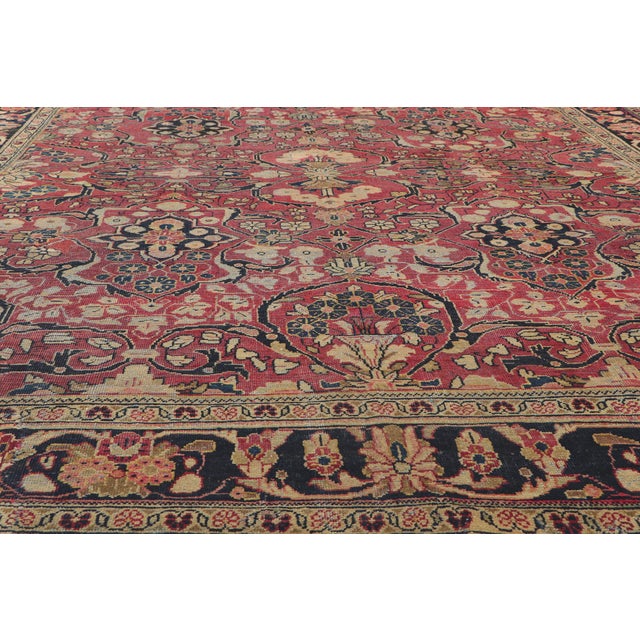 Antique Persian Mahal Rug 09'00 X 11'07 For Sale - Image 4 of 11
