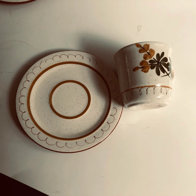 Mid-Century Modern Midcentury Stangl Pottery Tea/Coffee Cups & Saucer - Service for 2 For Sale - Image 3 of 6
