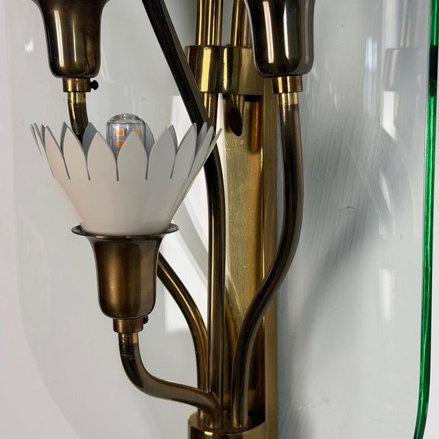 Vintage Seven-Light Glass Sconces by Pietro Chiesa for Fontana Arte, 1950s, Set of 2 For Sale - Image 18 of 18