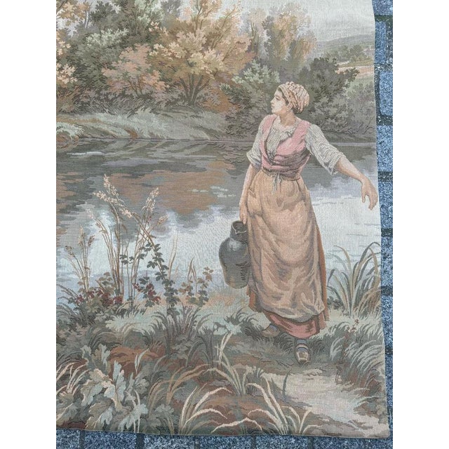 Introducing the magnificent "Along the River" French tapestry designed by British artist Harris Rightway. This captivating...