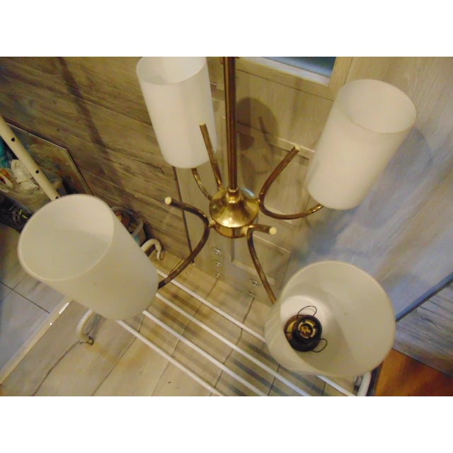 Brass Chandelier, 1950s-1970s For Sale - Image 4 of 6