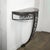 This elegant Art Deco Demilune Wrought-Iron Spiral & Noir St Laurent Marble Console Table originated in France, circa...