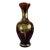 Murano Tre Fuochi 24k Gold Floral Ruby Art Glass Vase For Sale