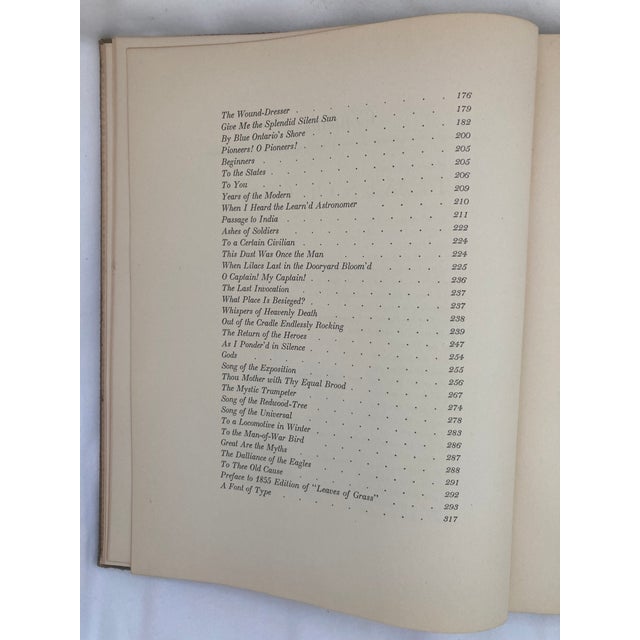 Leaves of Grass / Vintage Book of Walt Whitman Poetry Collection / 1940 For Sale In Nashville - Image 6 of 13