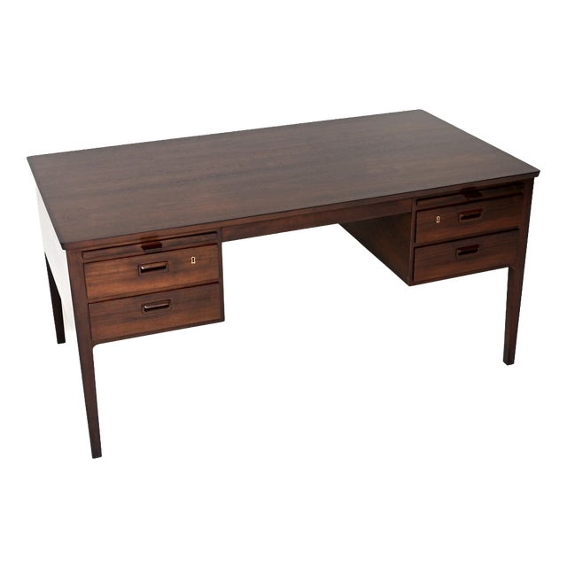 Large Vintage Danish Executive Desk, 1965 For Sale