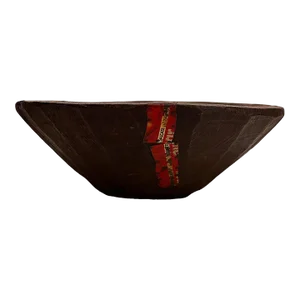 Early 20th Century Large Hand-Carved Wooden Bowl