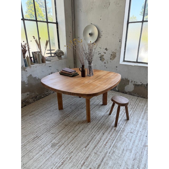 1950s Constructivist Round Pine Table, 1950s For Sale - Image 5 of 18