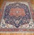 Traditional Antique Persian Square Navy Geometric Heriz Rug For Sale - Image 14 of 18