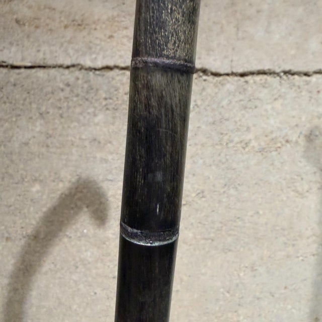 Antique Walking Cane Featuring Shaped Horn Handle Stacked Horn Shaft For Sale - Image 11 of 13