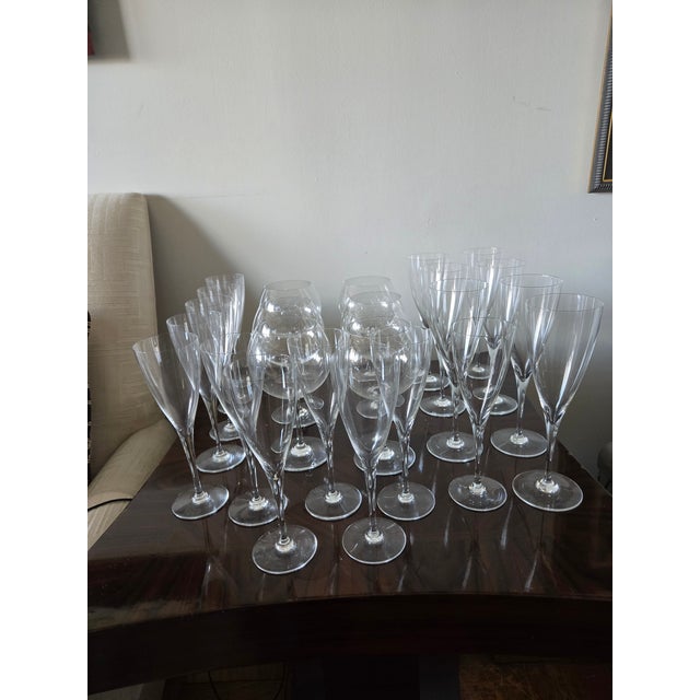 Glass Baccarat Crystal Stemware - Set of 25 For Sale - Image 7 of 8