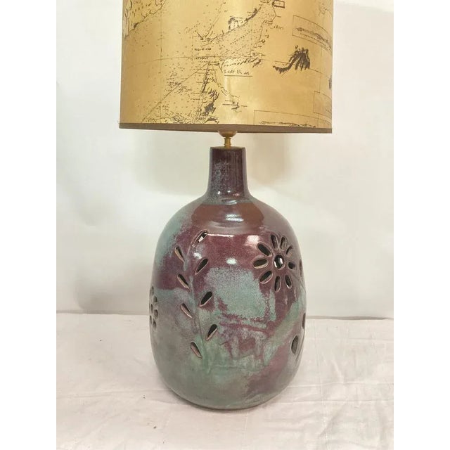 Mid-Century Modern Vallauris Ceramic Lamp, 1970s For Sale - Image 3 of 6