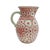 This handcrafted ceramic vessel features a vibrant red floral motif inspired by Mediterranean artistry. The intricate...