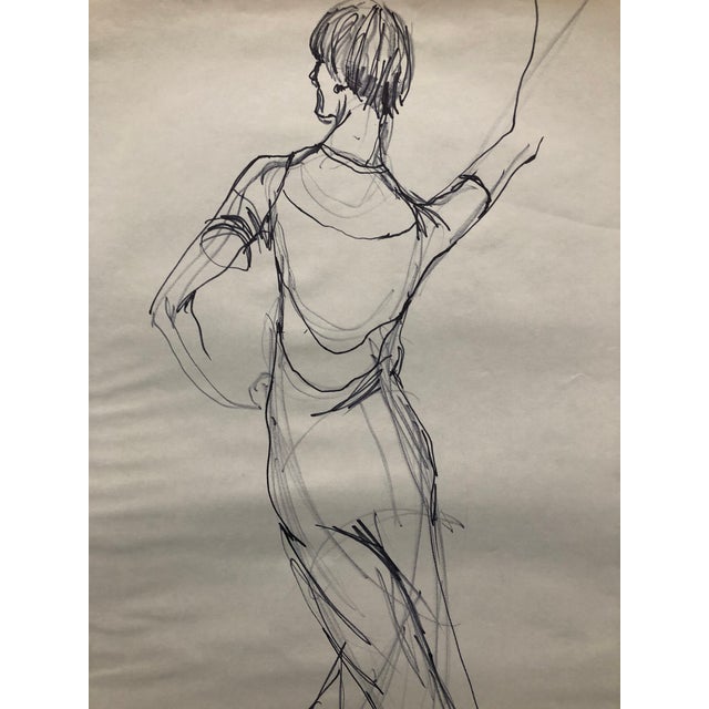 Standing Female Fashion Model From The Rear 1970s Chairish Check out our fashion model sketch selection for the very best in unique or custom, handmade pieces from our prints shops. chairish