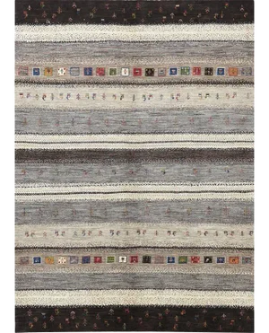 Handwoven Traditional Persian Gabbeh Tribal Rug 5'9" X 7'10"