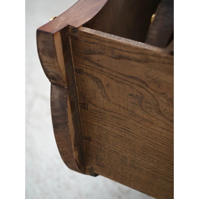 French Louis XV Vintage Marble Top Marquetry Commode For Sale - Image 4 of 17