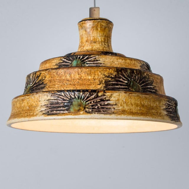 Danish Yellow Ceramic Pendant Light, 1970 For Sale - Image 15 of 18