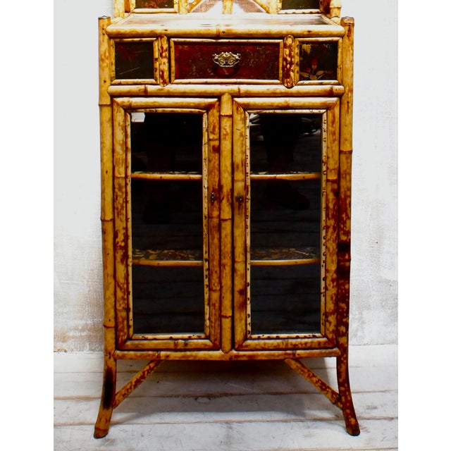 Victorian Glazed Bamboo Cabinet, 1880s For Sale - Image 10 of 18