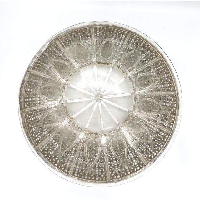 Gold Vintage Hollywood Regency Pierced Gilt Metal Wastebasket With Clear Liner For Sale - Image 8 of 12