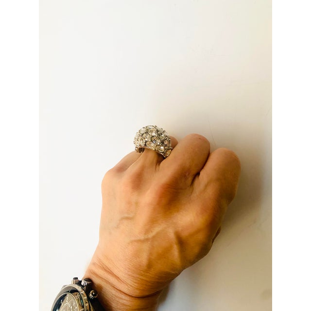 Kenneth Jay Lane Bombé Cocktail Ring, Circa 1990s, Size 6.5 For Sale - Image 11 of 14