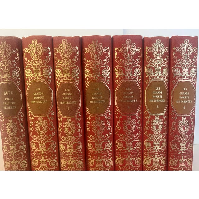 Paper Vintage French Book Set "Les Grands Romans Historiques", C. 1968-Set of 7 For Sale - Image 7 of 12
