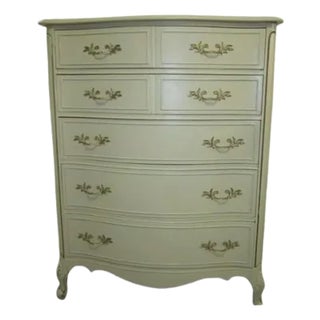 1960s Vintage French Chest 5 Drawer Sage j.b. VanSciver Co For Sale