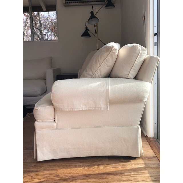 Isenhour White Fabric Couch Chairish