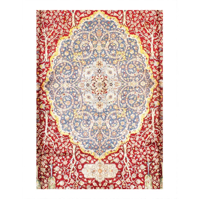 Abstract Pasargad DC Persian Tabriz Design Rug For Sale - Image 3 of 11